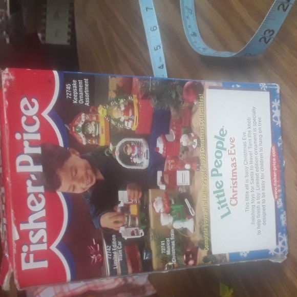 💖 Fisher Price Little People 1999 Holiday Christmas Eve Ornament 72746 New - Picture 6 of 16